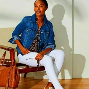 MICHAEL Michael Kors Button Front Denim Jean Jacket Size Small